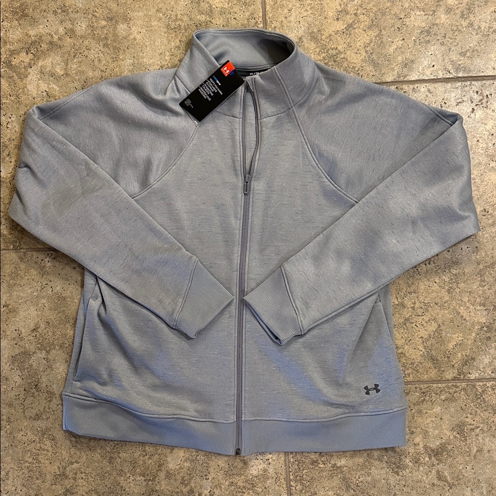 Under Armour NWT Women’s XL Gray Full-Zip Performance Track Jacket - Picture 3 of 10